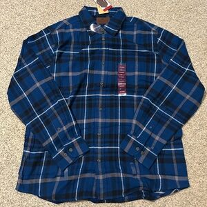 Woolrich Blue and Black Casual Button Down Shirt